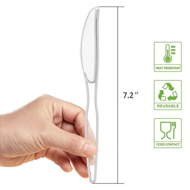 Alt view image 2 of 7 - Clear Knives, Heavy-Duty Crystal (100 Knives)