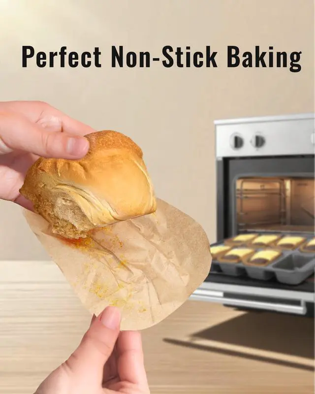 Alt view image 3 of 7 - 100 Pcs Mini Loaf Pan Liners Compatible with Wilton Mini Loaf Pan, Natural Parchment Paper Cupcake Liners, Petite Loaf Baking Cups for Cupcake, Muffin, Brownies, 3.15 * 1.97 * 1.57inch