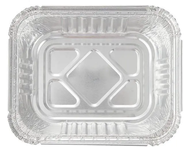 Alt view image 4 of 7 - Aluminum Foil Pan 5.5" x 4.5" (50 Pack) Disposable Cookware with Lids/Aluminum Foil Food Containers/Meal Prep Freezer Drip Pans BBQ Potluck Holidays Silver