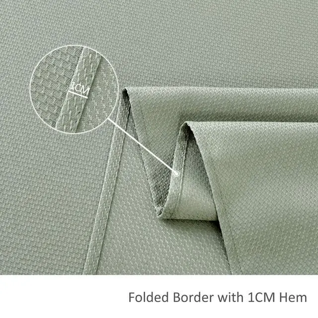 Alt view image 6 of 7 - Rectangle Textured Tablecloth Waterproof Spillproof Wrinkle Free Table Cloth, Kitchen Dining Tabletop Decoration, Fabric Table Cover for Outdoor and Indoor Use, 52 x 70 Inch, Sage Green