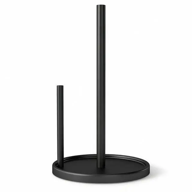Main image of Paper Towel Holder Countertop, Black Kitchen Paper Towels Holder, Paper Roll Holder with Weighted Base