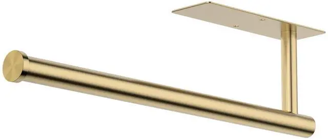 Main image of Paper Towel Holder Under Cabinet, Self-Adhesive,No Drilling, Stainless Steel, Wall-Mounted for Kitchen and Bathroom, Easy Install, Durable, Space-Saving, Ideal for Home, RV (Gold, 1 Pack)