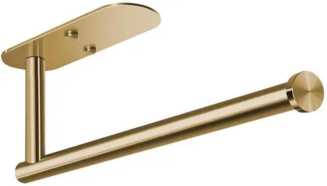 Main image of Adhesive Paper Towel Holder Under Cabinet Wall Mount for Kitchen Paper Towel, Paper Towel Roll Holder Stick to Wall, Stainless Steel (Gold)