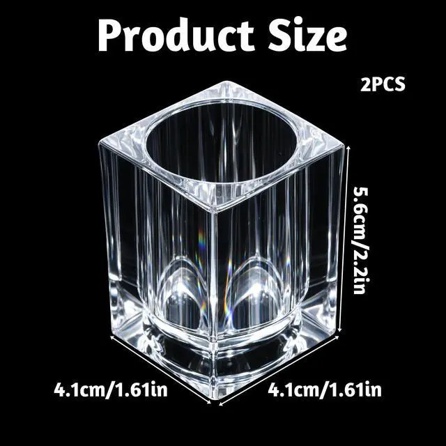 Alt view image 2 of 7 - 2PCS Cocktail Pick Holder, Clear Acrylic Toothpick Holder Rhombu Toothpick Dispenser Portable Decorative Tooth Pick Box Fruit Picks Holders for Table Kitchen Home Restaurant Party