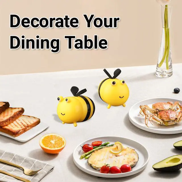 Alt view image 3 of 7 - Bee Toothpick Holder Dispenser - Bee Toothpick Holder, Funny Cute Bee Decor Small Gifts for House Warming New Home Dining Room Rastaurant (With Toothpicks)