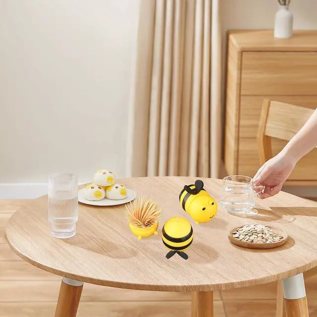 Alt view image 6 of 7 - Bee Toothpick Holder Dispenser - Bee Toothpick Holder, Funny Cute Bee Decor Small Gifts for House Warming New Home Dining Room Rastaurant (With Toothpicks)