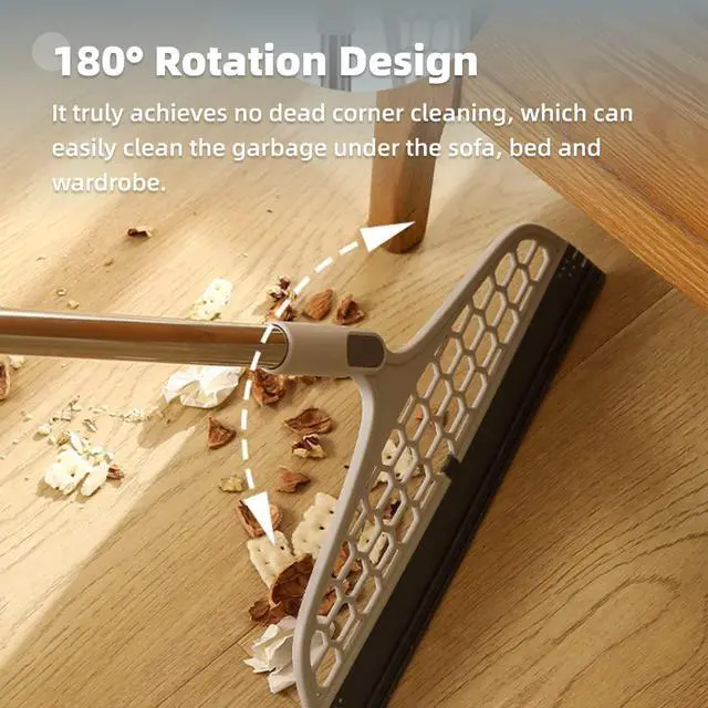 Alt view image 2 of 7 - Upgraded Magic Broom, 4 in 1 Sweeper Pet Hair Remover with a Mini Squeegee, Easily Cleans The Floor Surface & Remove Dirt and Hair, for Kitchen Bathroom Cleaning Tools