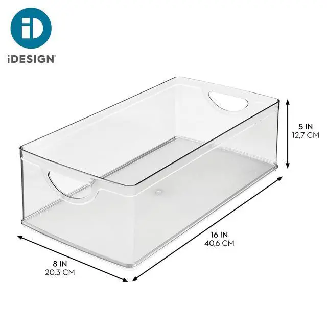 Alt view image 4 of 7 - Stackable Clear Plastic Extra Long Storage Bin