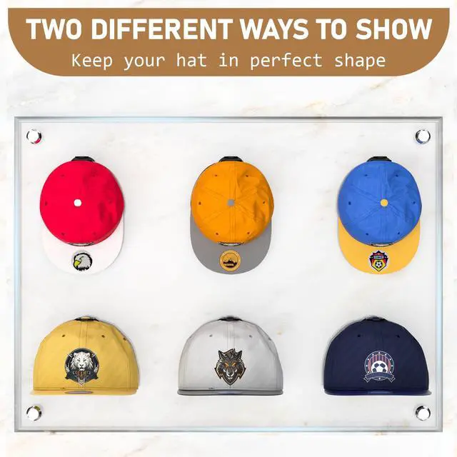 Alt view image 2 of 7 - 22 Pack Adhesive Hat Hooks for Wall, Super Strong Hat Rack for Baseball Caps, Hat Organizer Display for Home Decor, Hat Hangers Holder for Wall, Door, Closet, No Drilling (Black)