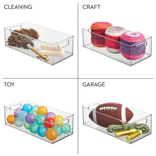Alt view image 7 of 7 - Stackable Storage Bin - Clear