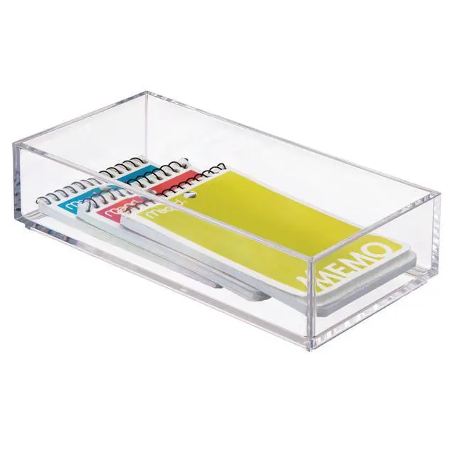 Alt view image 4 of 7 - Clarity Plastic Drawer Organizer for Vanity, Countertop, Bathroom, Kitchen and Cabinet Storage, 8" x 4" x 2", Clear