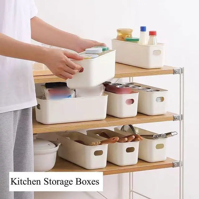 Alt view image 4 of 7 - Multi-purpose small storage bins, Storing phone cases, socks, stationery,small items. PP plastic,Organizer and Storage for Sinks,Bathroom, Bedrooms, Vanity tablesKitchens.10.5x 3.9x 3.5 Inch (3)