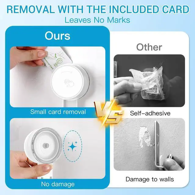 Alt view image 5 of 7 - Heavy Duty Waterproof Shower Hooks 2 Pack - Suction Hook, No Drill Damage-Free Removable Reusable Wall Hooks for Bathroom Kitchen Towel Bathrobe Loofah Shower Hooks (Max Load 11LB/5KG)