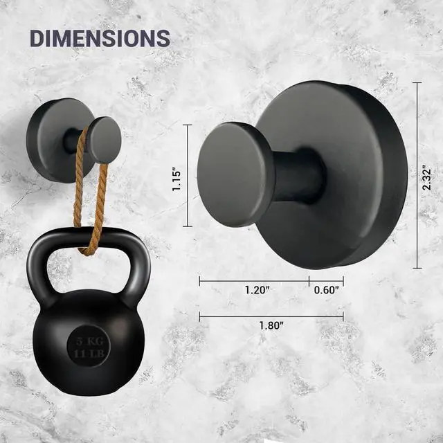 Alt view image 3 of 7 - Suction Cup Hooks for Shower - 2 Pack, Matte Black - Stainless Steel, Strong Suction, No Drill, Removable Hanger, Tile Bathroom Kitchen Wall, Glass Door, Mirror Hook Hanging Robe, Towel Holder