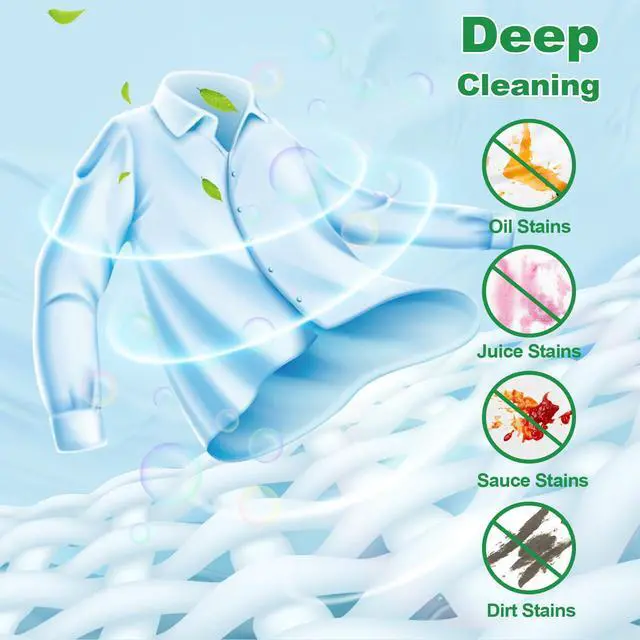 Alt view image 2 of 7 - Laundry Detergent Sheet, Eco-Friendly & Hypoallergenic Wash Strips, Natural Ingredients, Ultra-Concentrated, Travel-Ready, No Plastic Jug- Fresh Scent, (120 Loads) 60 Sheets
