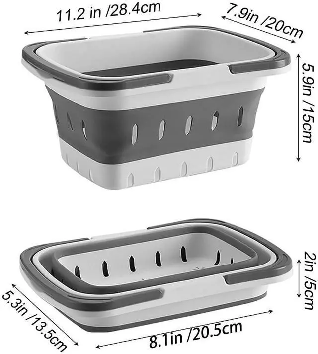 Alt view image 2 of 6 - Portable Folding Plastic Bath Caddy with Handle, Perforated, Travel Bathroom Organizer for Bedroom, Bathroom, Shower, Dorm Room, Camping and RV Use (Blue, 1 pack)