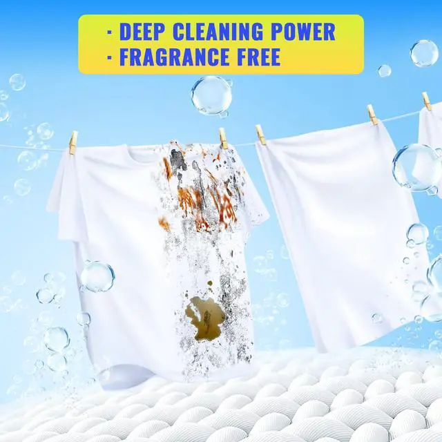 Alt view image 7 of 7 - Laundry Detergent Sheets - 200 Loads (100 Sheets) Fragrance Free - Hypoallergenic,Unscented,Eco Friendly Laundry Detergent Strips Concentrated Travel Detergent Sheets.Plastic-Free,Liquidless
