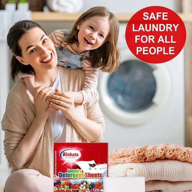Alt view image 7 of 7 - Laundry Detergent Sheets, Up To 128 Loads Berry Scent Hypoallergenic Eco-Friendly, Biodegradable Plastic Free Liquidless Laundry Sheets Suitable for Sensitive Skin