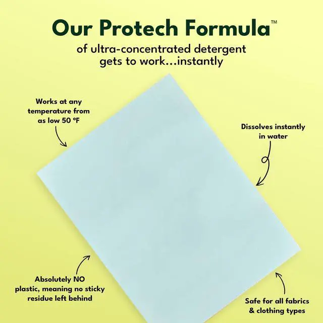 Alt view image 3 of 7 - All Natural Laundry Detergent Sheets Eco Friendly - Laundry Soap - Travel Laundry Detergent with Fresh Scent (72 Loads 36 Sheets)