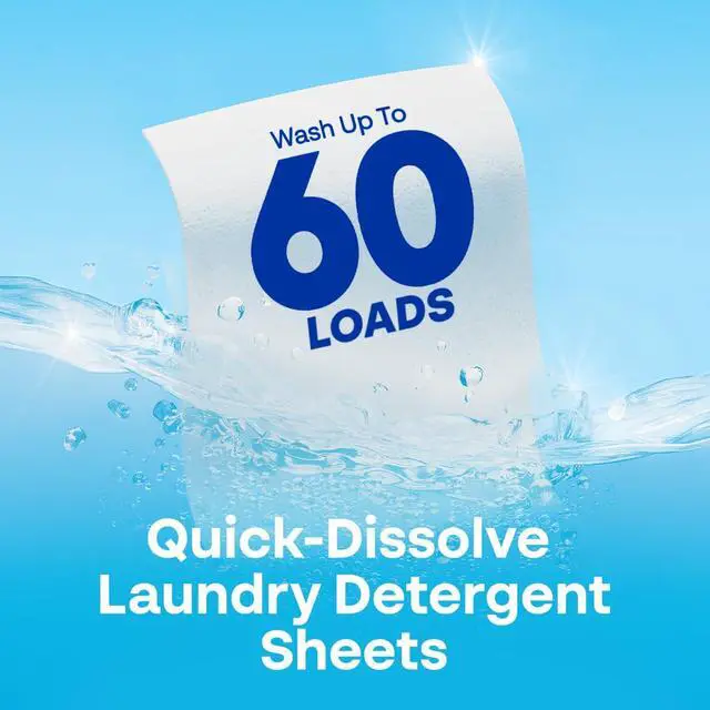 Alt view image 5 of 7 - Laundry Detergent Sheets Fragrance-Free - 60 Loads Eco Liquidless Soap - Travel-Friendly for Hot & Cold Cycles, Tackles Tough Stains & Odors - Gentle on Sensitive Skin, 30 Ct