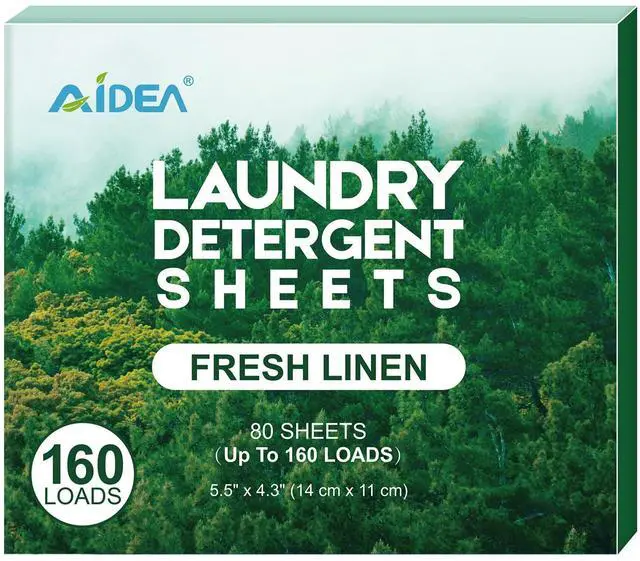 Main image of Laundry Detergent Sheets, Washer Sheet Detergent, No Plastic Jug, Laundry Soap Sheet For Travel, Home Washing, Fresh Scent-(160 Loads) 80 Sheets