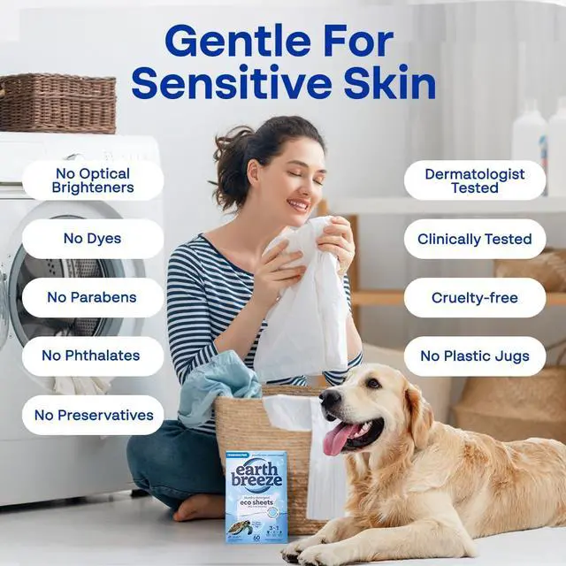 Alt view image 7 of 7 - Laundry Detergent Sheets Fragrance-Free - 60 Loads Eco Liquidless Soap - Travel-Friendly for Hot & Cold Cycles, Tackles Tough Stains & Odors - Gentle on Sensitive Skin, 30 Ct