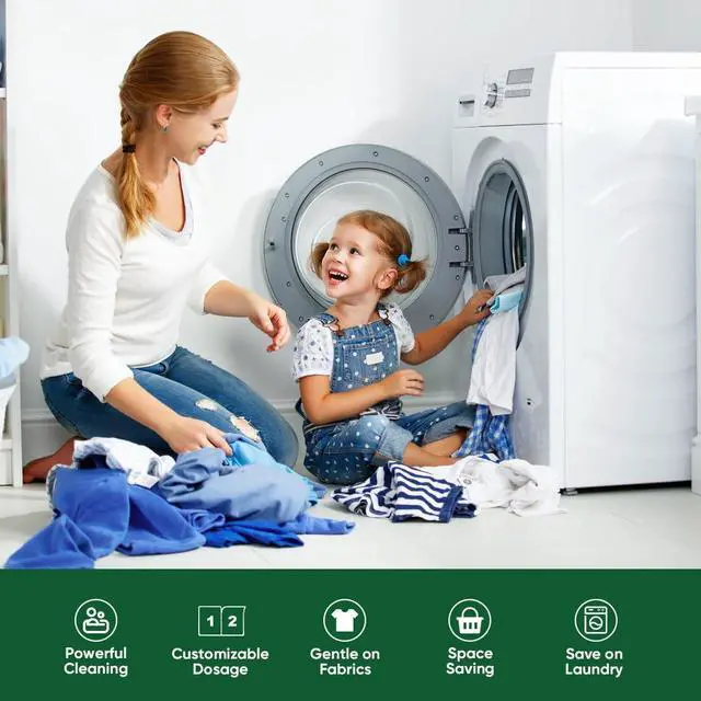 Alt view image 5 of 7 - Laundry Detergent Sheets, Washer Sheet Detergent, No Plastic Jug, Laundry Soap Sheet For Travel, Home Washing, Fresh Scent-(160 Loads) 80 Sheets