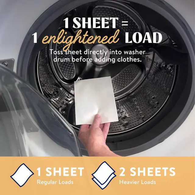 Alt view image 4 of 7 - Laundry Detergent Sheets - Resealable Box - 3 Stain Fighting Enzymes - Juniper Sandalwood - 60 Loads - Free of Harsh Chemicals - No Mess - No Plastic Waste