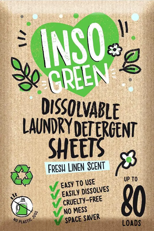Main image of Eco Laundry Detergent Sheets - 80 Loads Laundry Sheets Detergent - 40 No Plastic Jug Washer Soap Sheet - No Mess & Space-Saving Travel Friendly Laundry Detergent