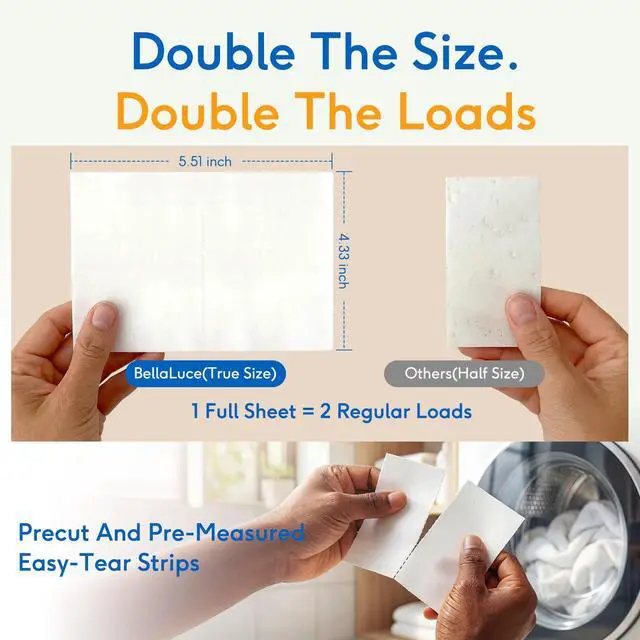 Alt view image 7 of 7 - Laundry Detergent Sheets - Laundry Sheets, 240 Loads, Eco-Friendly, Plastic-Free, Fresh Linen Scent, Space Saving, Fast Dissolve & Hypoallergenic, Laundry Detergent for Home,Dorms,Essentials