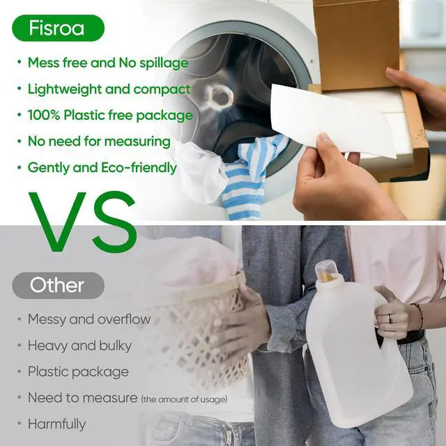 Alt view image 3 of 7 - Travel Laundry Detergent Sheets 300 Loads Eco-friendly Washing Detergent Sheets Plastic-Free Washer Strips, Fresh Linen Scent Liquidless Laundry Strips for Camping Dorm