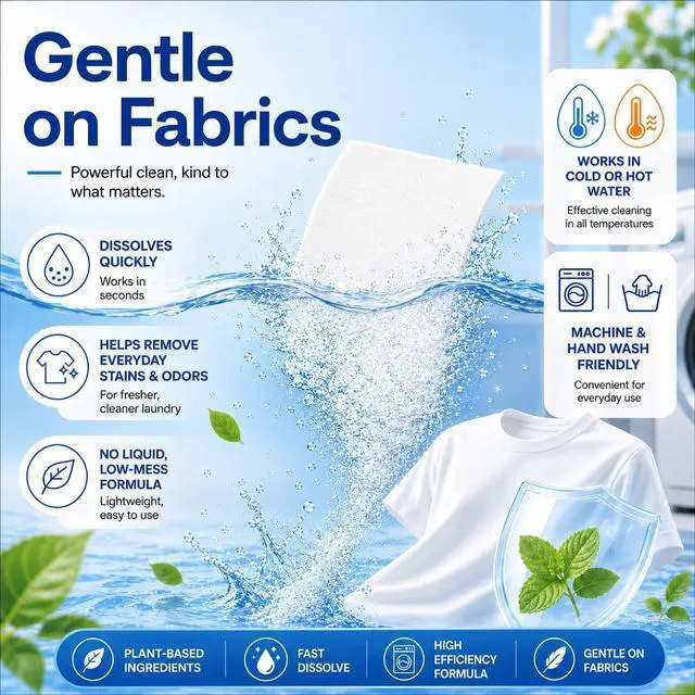 Alt view image 2 of 7 - Laundry Detergent Sheets, 240 Loads, 80 Large Sheets, Fresh Linen Scent, No Liquid Washer Detergent Strips, Gentle on Fabrics, Fast Dissolving Cold Water, Plant-Based for Travel Dorm Home