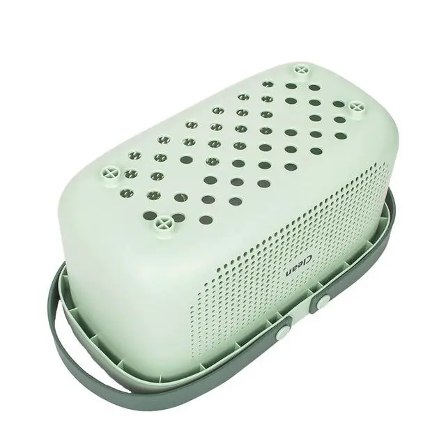 Alt view image 3 of 6 - Plastic Storage Basket with Handle Portable Shower Caddy Tote Organizer Basket Bin for Bathroom Kitchen Dorm Room Bedroom, Green