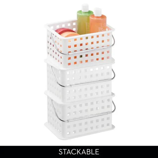 Alt view image 5 of 7 - Portable Shower Caddy Basket with Handle, White