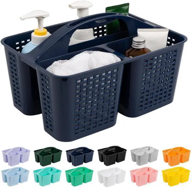 Main image of Portable Shower Caddy, Caddy Organizer with Handle, Plastic Shower Basket Hold Soap, Shampoo, Hair Supplies and Beauty Products, Cleaning Supplies Organizer for Home, Dorm, Shelf and Cabinet