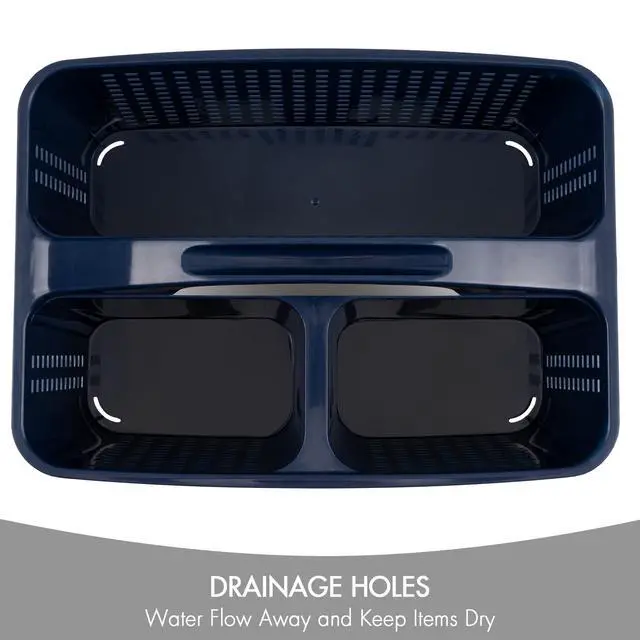 Alt view image 3 of 7 - Portable Shower Caddy, Caddy Organizer with Handle, Plastic Shower Basket Hold Soap, Shampoo, Hair Supplies and Beauty Products, Cleaning Supplies Organizer for Home, Dorm, Shelf and Cabinet
