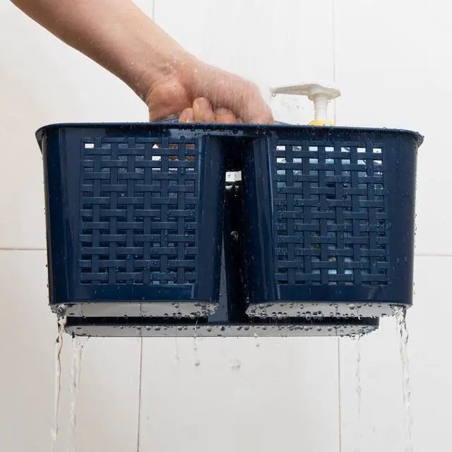 Alt view image 4 of 7 - Portable Shower Caddy, Caddy Organizer with Handle, Plastic Shower Basket Hold Soap, Shampoo, Hair Supplies and Beauty Products, Cleaning Supplies Organizer for Home, Dorm, Shelf and Cabinet