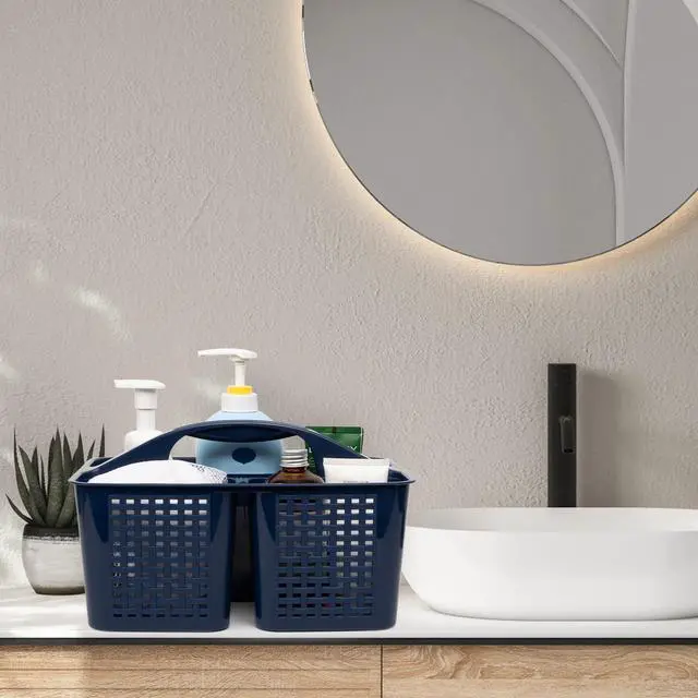 Alt view image 7 of 7 - Portable Shower Caddy, Caddy Organizer with Handle, Plastic Shower Basket Hold Soap, Shampoo, Hair Supplies and Beauty Products, Cleaning Supplies Organizer for Home, Dorm, Shelf and Cabinet