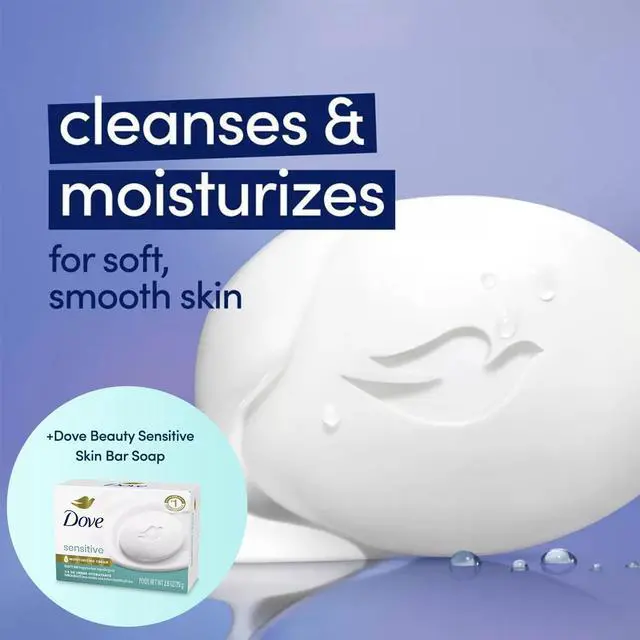 Alt view image 3 of 7 - Beauty Bar Soap Variety 4-Pack Sensitive Skin, Fragrance-Free + Original, with Moisturizing Cream, 2.6 Oz Ea
