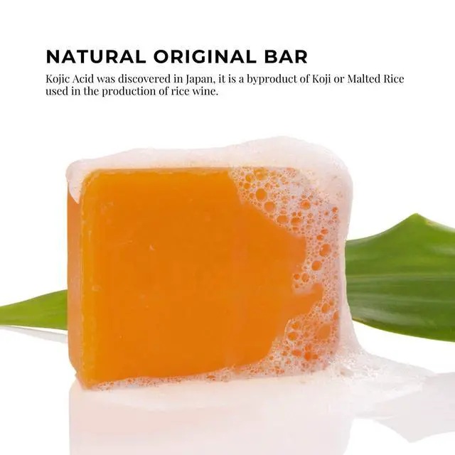 Alt view image 5 of 6 - Original Kojic Acid Soap for Face and Body Dark Spot Remover, Gentle Cleansing Bar with Coconut Oil, Tea Tree Oil, and Glycerin Helps Improve Skin Appearance 65g x 1 Bar