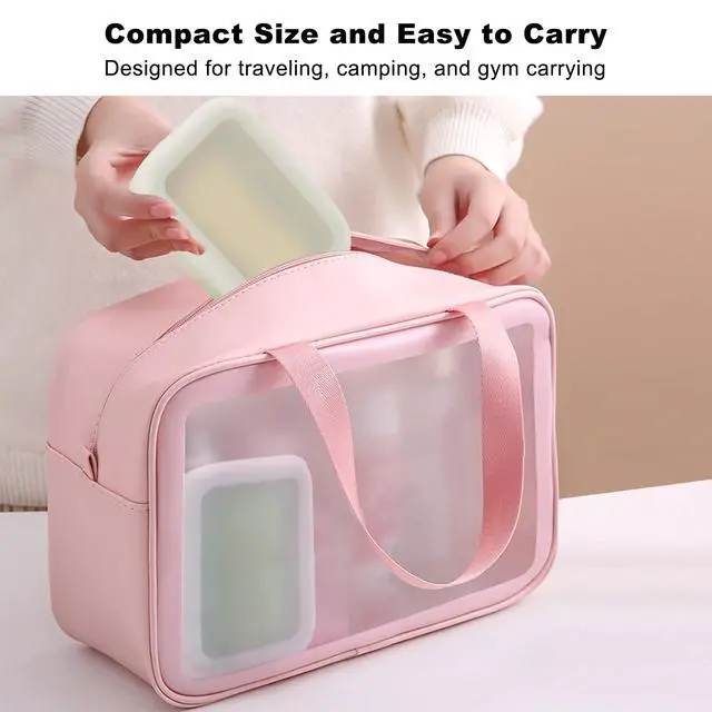 Alt view image 6 of 6 - Travel Soap Case, Leak Proof Soap Container, Silicone Soap Box with Drainage Layer, Shatterproof Soap Holder for Travel, Camping, Gym(Off-White, Regular)