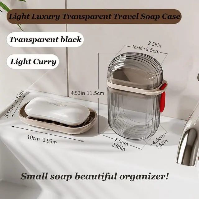 Alt view image 2 of 6 - Travel Soap Case, Leakproof Soap Holder with Lid, Portable Bar Soap Holder for Traveling, Ideal for Bar Soap Storage During Travel, Camping, Gym