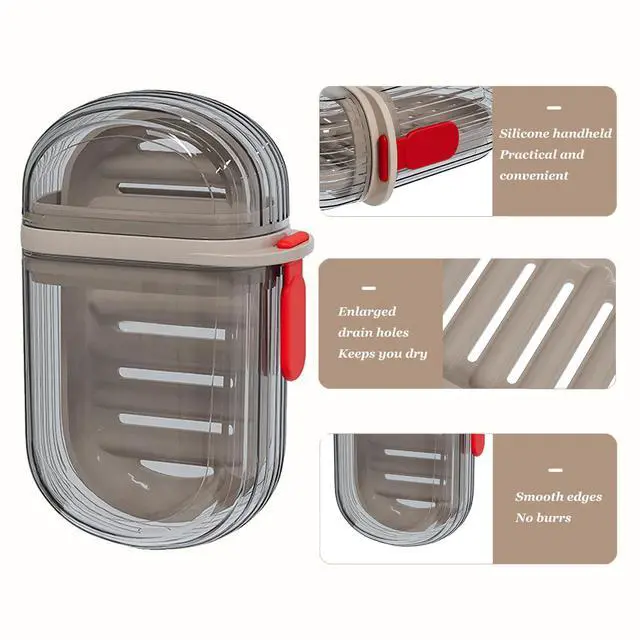 Alt view image 4 of 6 - Travel Soap Case, Leakproof Soap Holder with Lid, Portable Bar Soap Holder for Traveling, Ideal for Bar Soap Storage During Travel, Camping, Gym