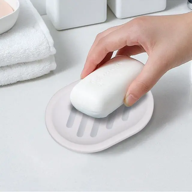 Alt view image 2 of 7 - Soap Dish for Shower, 2pcs Soap Dishes Soap Savers for Bar Soap, Soap Bar Holder Shower with Drip Tray, Plastic Soap Holders with Drain for Kitchen Sink, Easy to Clean, Dry,White