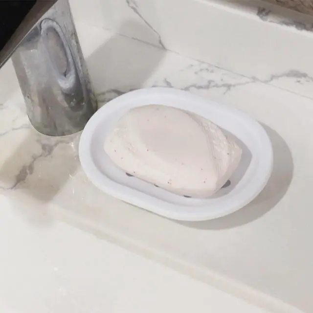 Alt view image 6 of 7 - Soap Dish for Shower, 2pcs Soap Dishes Soap Savers for Bar Soap, Soap Bar Holder Shower with Drip Tray, Plastic Soap Holders with Drain for Kitchen Sink, Easy to Clean, Dry,White