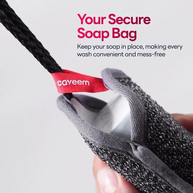 Alt view image 2 of 7 - 2 Pack Dual-Sided Softness Exfoliation Soap Pouch, Soap Saver Bag for Bar Soap, Soap Mesh Pocket Bar Holder for Washing Body, Soap Sack Sponge Bag for Shower Bath