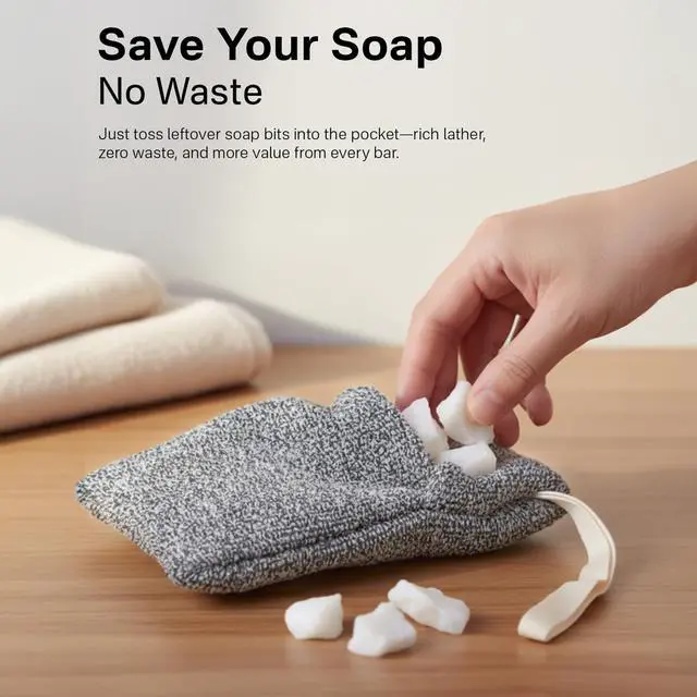 Alt view image 6 of 7 - Soap Bag 2 Pack, Bar Soap Pouch, Soap Saver Bag, Exfoliating Mesh Soap Bag for Shower, Soap Bags for Soap Bars, Soap Bar Loofah Pouch, Soap Travel Case Dishes Box Container for Men Women