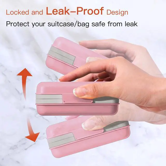 Alt view image 3 of 6 - Leakproof Bar Soap Holder Dish with Lid for Shower, Portable 1 Pack Travel Soap Case Box for Gym, Camping, Hiking, Outdoor Use, Travel Size Toiletries Essentials, Keeps Soap Dry, Pink