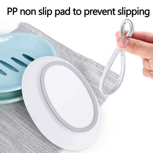 Alt view image 5 of 6 - 2-Pack Soap Dish with Drain Plastic Sponge Holder Easy Cleaning Soap Saver Tray Caddy Keep Dry Stop Mushy for Shower Bathroom Kitchen(White)