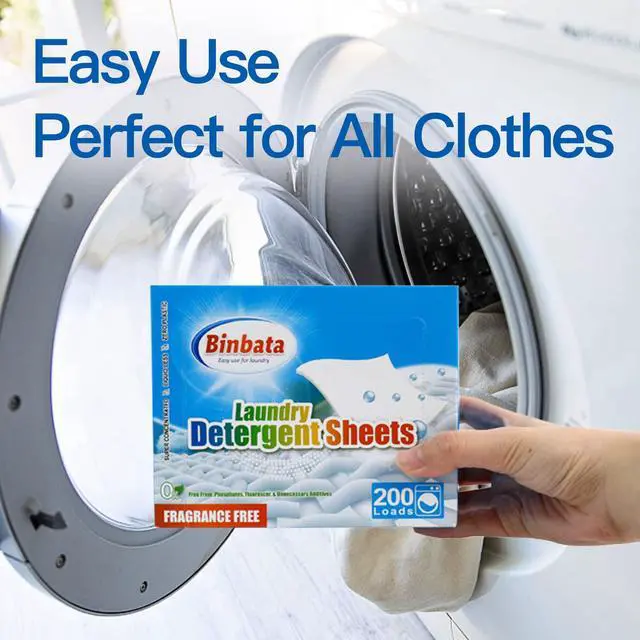 Alt view image 7 of 7 - Laundry Detergent Sheets, 200 Count, Fragrance Free, Unscented, Eco-Friendly, Hypoallergenic, Biodegradable, Plastic Free, Liquidless, Suitable for Sensitive Skin